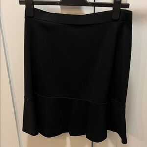 LOFT Black Ruffled Flared Hem Women’s Skirt